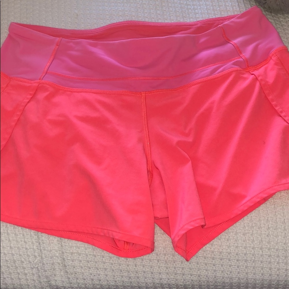 Lulu lemon 4” shorts! Hot pink
